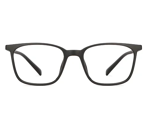 Blue Block Screen Glasses: Matte Black Full Rim Square