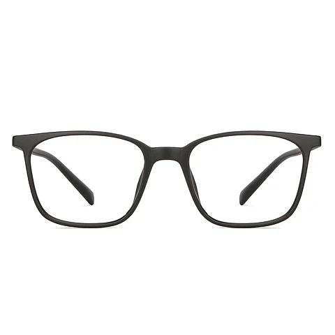 Blue Block Screen Glasses: Matte Black Full Rim Square