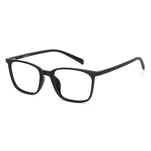 Blue Block Screen Glasses: Matte Black Full Rim Square
