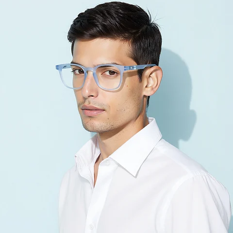 Sky Blue Full Rim Square
