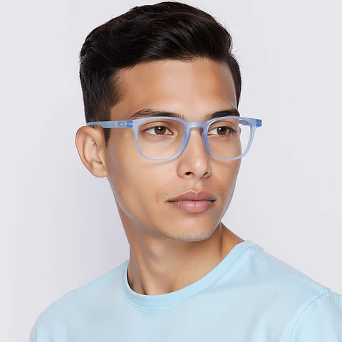 Sky Blue Full Rim Square