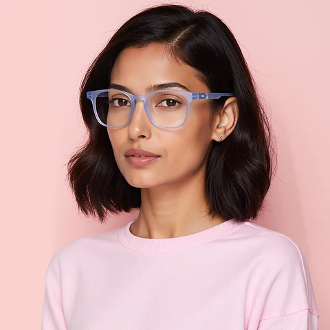 Sky Blue Full Rim Square