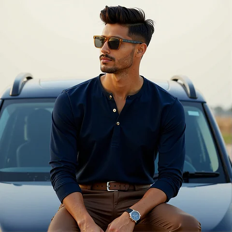 Light Brown Full Rim Rectangle