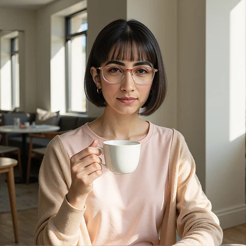Pink Full Rim Cat Eye