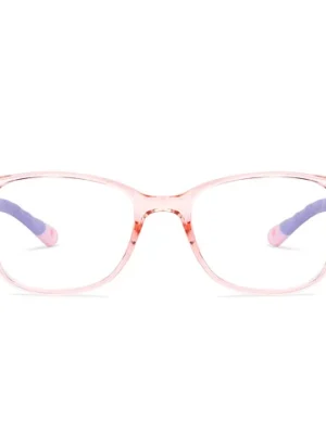 Pink Transparent Full Rim Rectangle