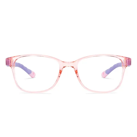 Pink Transparent Full Rim Rectangle