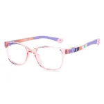 Pink Transparent Full Rim Rectangle