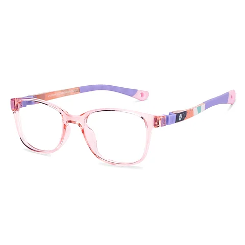 Pink Transparent Full Rim Rectangle