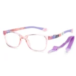 Pink Transparent Full Rim Rectangle