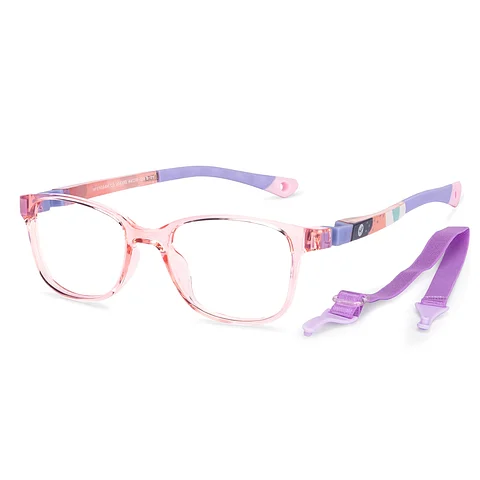 Pink Transparent Full Rim Rectangle