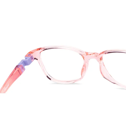 Pink Transparent Full Rim Rectangle