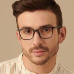 Blue Block Screen Glasses: Matte Black Full Rim Square