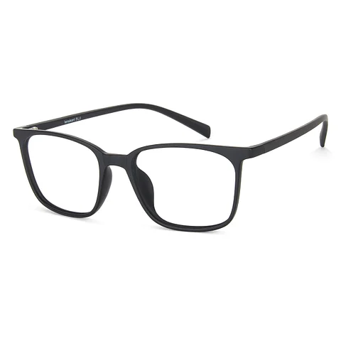 Blue Block Screen Glasses: Matte Black Full Rim Square