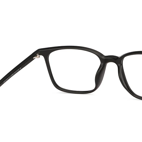 Blue Block Screen Glasses: Matte Black Full Rim Square