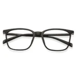 Blue Block Screen Glasses: Matte Black Full Rim Square