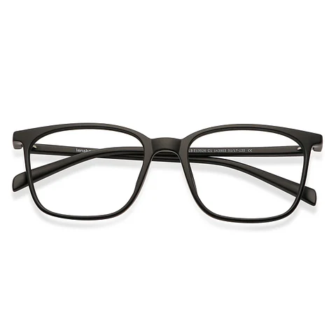 Blue Block Screen Glasses: Matte Black Full Rim Square